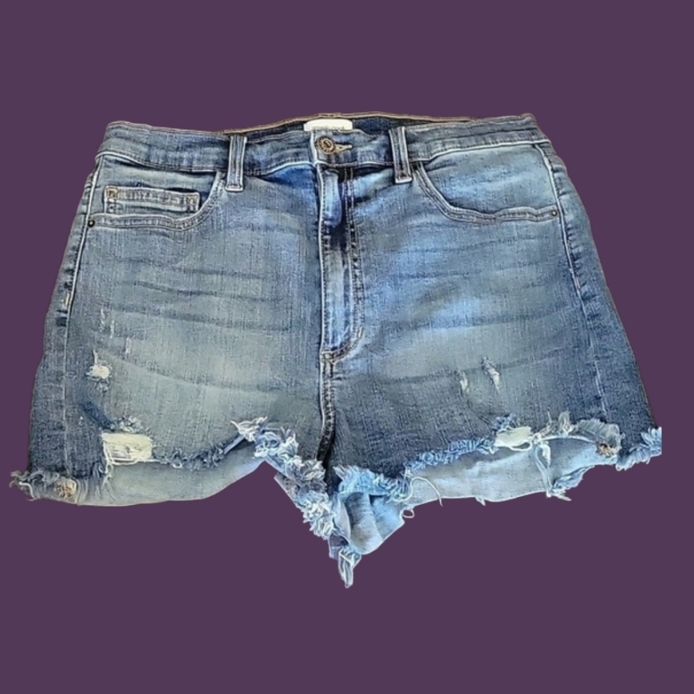 SNEAK PEEK Ripped Distressed Denim Grunge Cut-off Frayed Festival Shorts